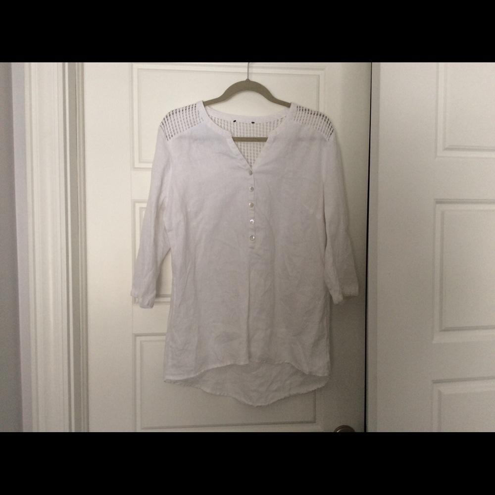 White rayon blouse
